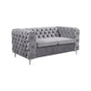 3+2+1 Seater Sofa Classic Button Tufted Lounge in Grey Velvet Fabric with Metal Legs Deals499