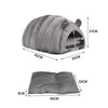 Pet Bed Comfy Kennel Cave Cat Beds Bedding Castle Igloo Round Nest Grey M Deals499