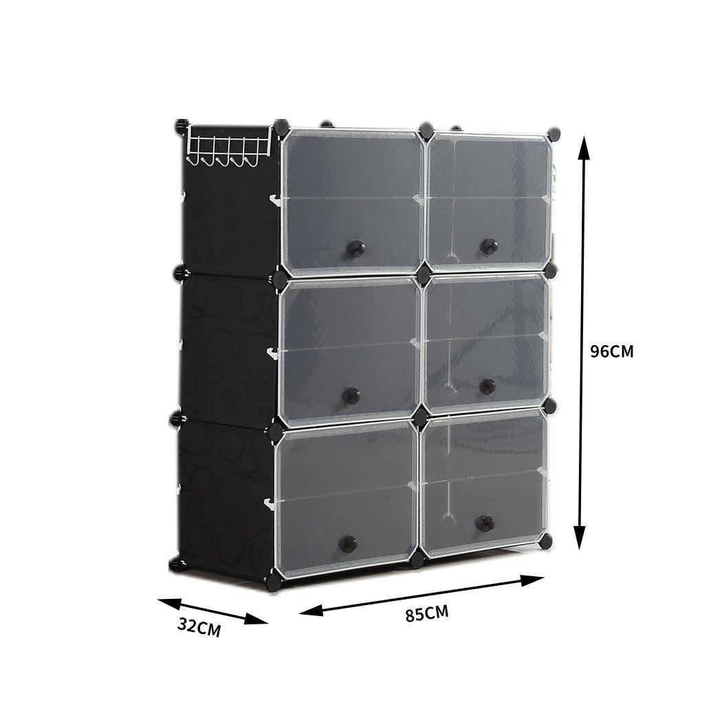 Cube Cabinet DIY Shoe Storage Cabinet Organiser Rack Shelf Stackable 6 Tier Deals499