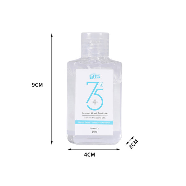 Cleace 8x Hand Sanitiser Sanitizer Instant Gel Wash 75% Alcohol 60ML Deals499
