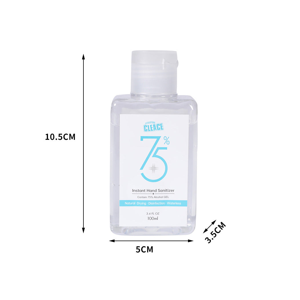 Cleace 100x Hand Sanitiser Sanitizer Instant Gel Wash 75% Alcohol 100ML Deals499