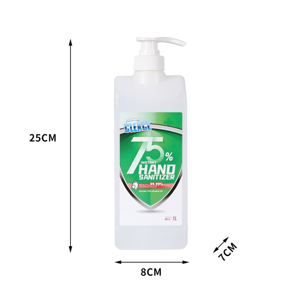 Cleace 5x Hand Sanitiser Sanitizer Instant Gel Wash 75% Alcohol 1000ML Deals499
