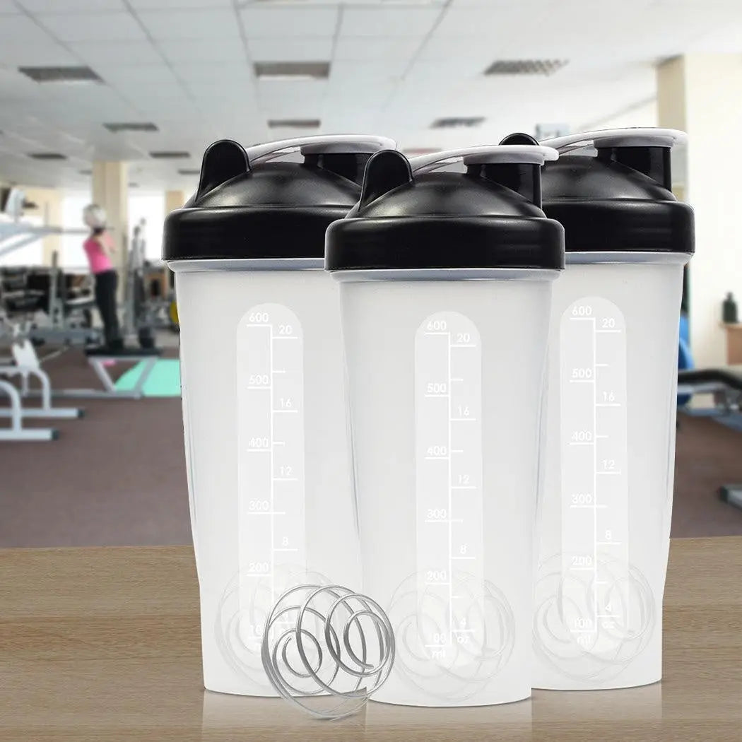 3x 700ml GYM Protein Supplement Drink Blender Mixer Shaker Shake Ball Bottle Deals499