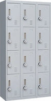 4-Digit Combination Lock 12 Door Locker for Office Gym - Light Grey Deals499