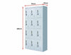 4-Digit Combination Lock 12 Door Locker for Office Gym - Light Grey Deals499