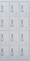 4-Digit Combination Lock 12 Door Locker for Office Gym - Light Grey Deals499