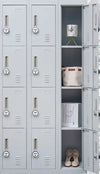 4-Digit Combination Lock 12 Door Locker for Office Gym - Light Grey Deals499