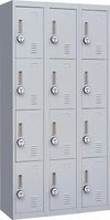 4-Digit Combination Lock 12 Door Locker for Office Gym - Light Grey Deals499