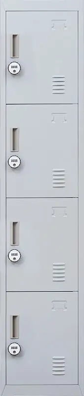4-Digit Combination Lock 4 Door Locker for Office Gym Grey Deals499