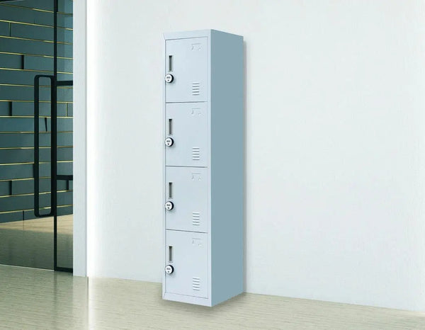 4-Digit Combination Lock 4 Door Locker for Office Gym Grey Deals499