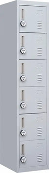 4-Digit Combination Lock 6-Door Locker for Office Gym Shed School Home Storage Grey Deals499