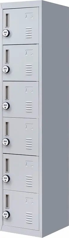 4-Digit Combination Lock 6-Door Locker for Office Gym Shed School Home Storage Grey Deals499
