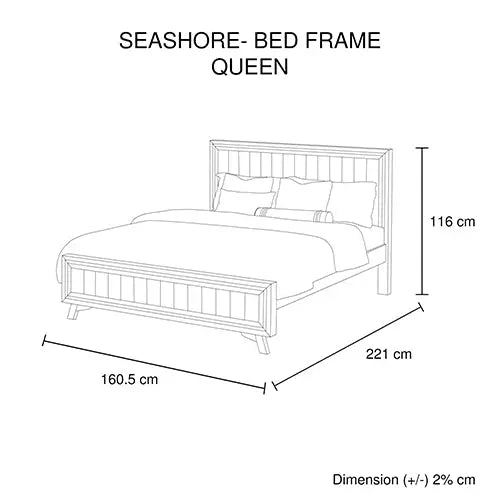 4 Pieces Bedroom Suite Queen Size Silver Brush in Acacia Wood Construction Bed, Bedside Table & Dresser Deals499
