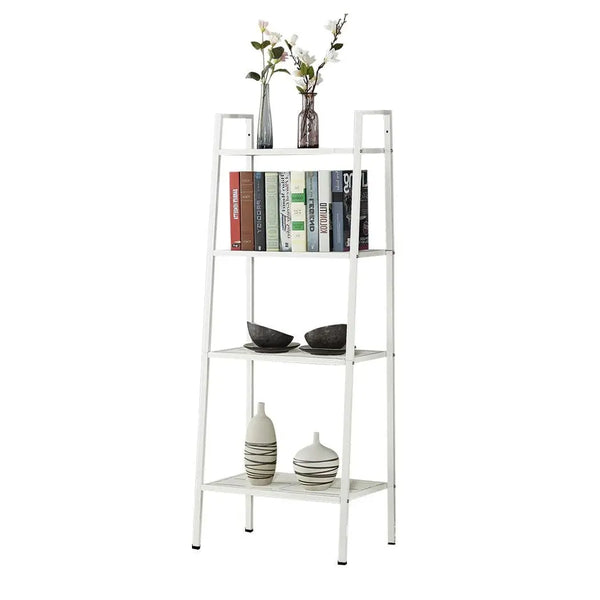 4 Tier Ladder Shelf Unit Bookshelf Bookcase Book Storage Display Rack Stand Deals499
