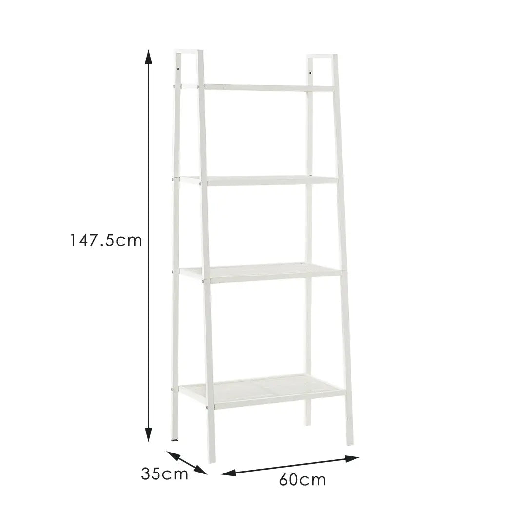 4 Tier Ladder Shelf Unit Bookshelf Bookcase Book Storage Display Rack Stand Deals499
