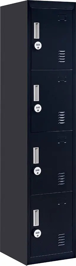 4-digit Combination Lock 4 Door Locker for Office Gym Black Deals499