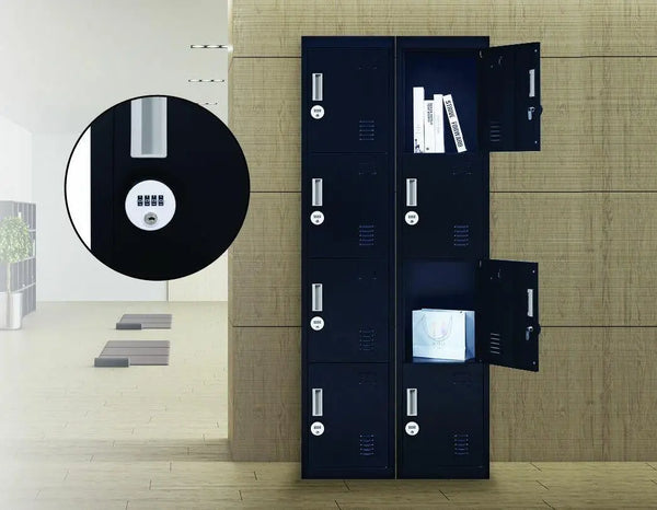 4-digit Combination Lock 4 Door Locker for Office Gym Black Deals499