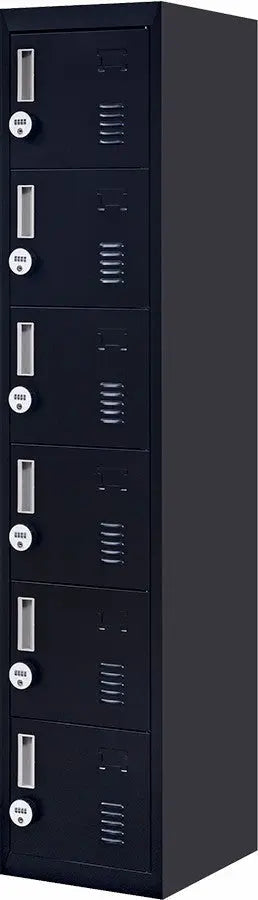 4-digit Combination Lock 6-Door Locker for Office Gym Shed School Home Storage Black Deals499