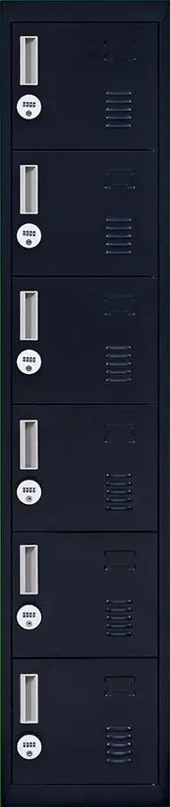 4-digit Combination Lock 6-Door Locker for Office Gym Shed School Home Storage Black Deals499