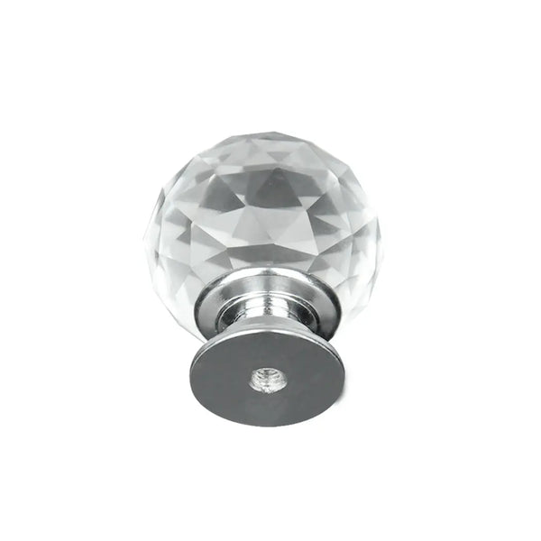 40mm 10Pack Clear Crystal Glass Door Pull Knobs Knob Drawer Handle Cabinet +Screw Deals499