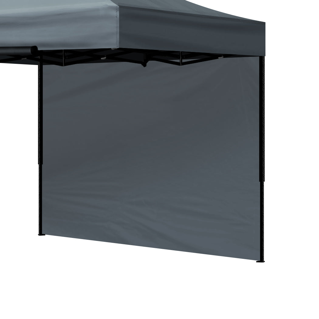 Mountview Gazebo Walls 3x3 Outdoor Side Wall Waterproof Party Wedding Dark Grey Deals499