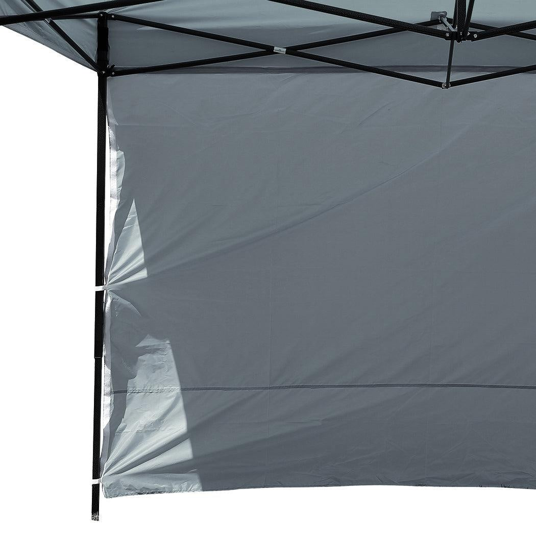 Mountview Gazebo Walls 3x3 Outdoor Side Wall Waterproof Party Wedding Dark Grey Deals499