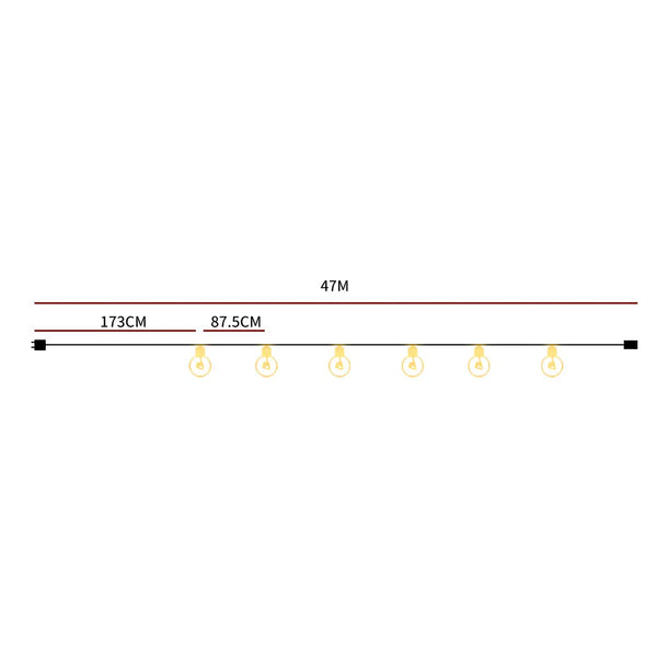 47M Festoon String Lights Kits Christmas Wedding Party Waterproof Indoor/Outdoor Type1 Deals499