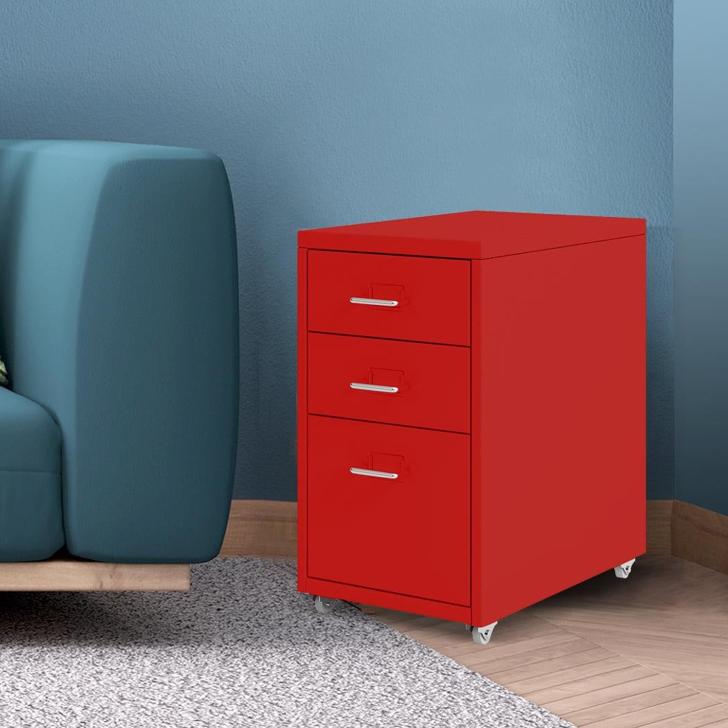 Metal Cabinet Storage Cabinets Folders Steel Study Office Organiser 3 Drawers Deals499