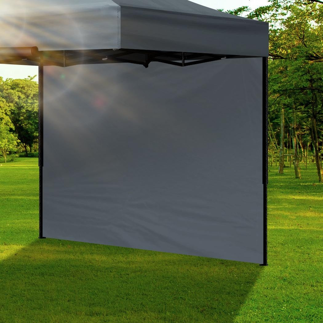 Mountview Gazebo Walls 3x3 Outdoor Side Wall Waterproof Party Wedding Dark Grey Deals499