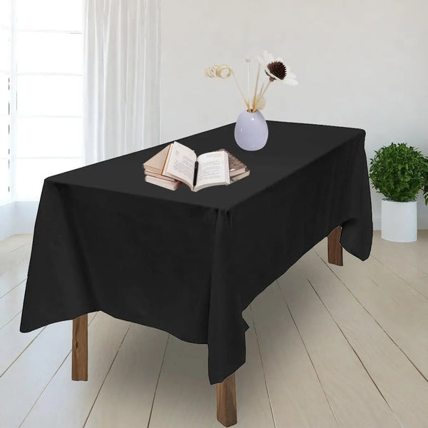 4x Tablecloth Wedding Tablecloth Rectangle Square Event Fitted Table Cloth Black Deals499