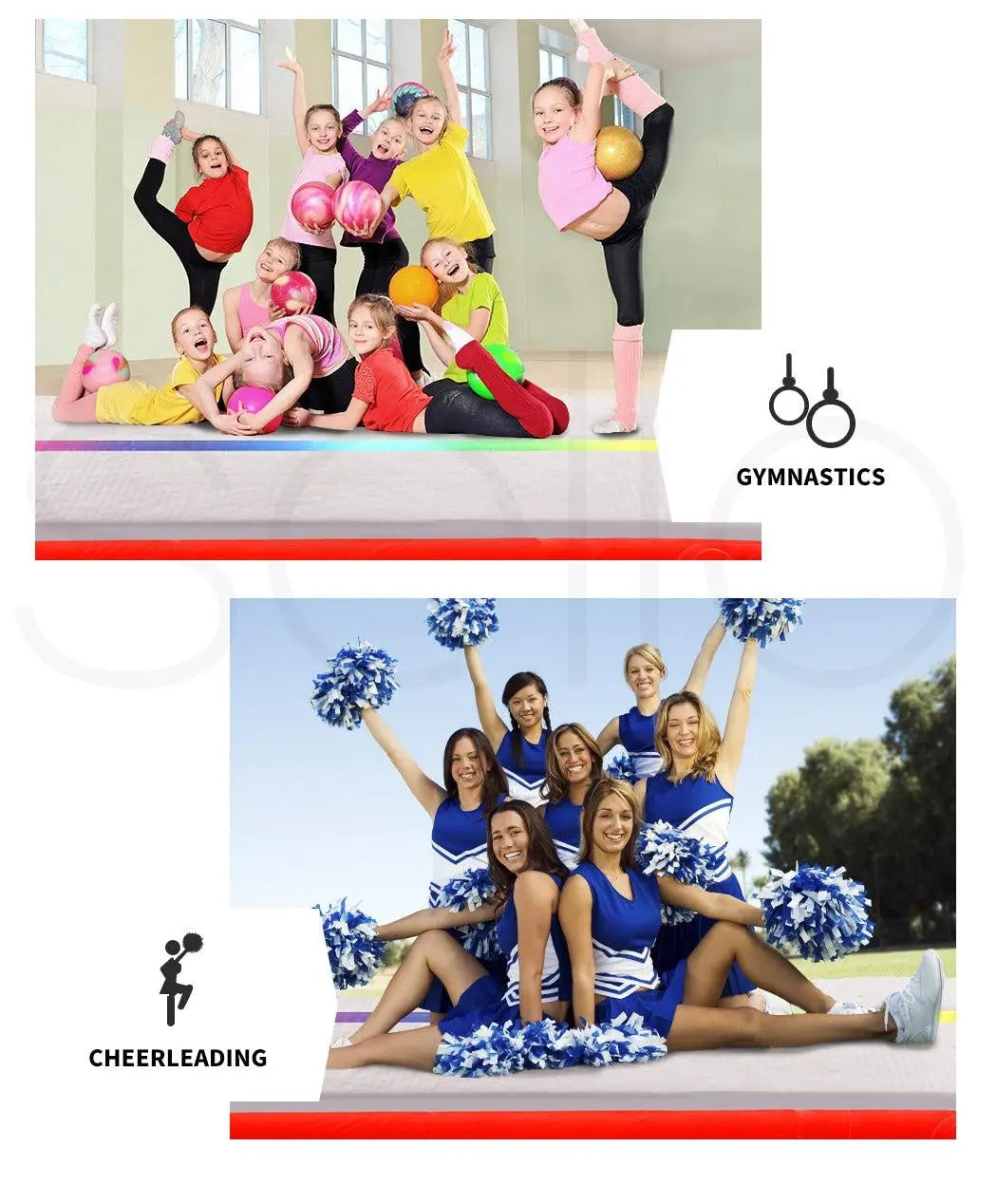 4x1M Inflatable Air Track Mat Tumbling Pump Floor Home Gymnastics Gym in Red Deals499