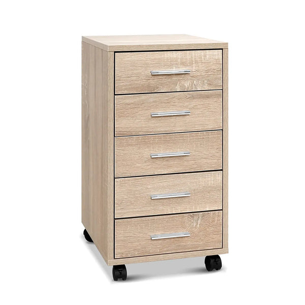 5 Drawer Filing Cabinet Storage Drawers Wood Study Office School File Cupboard Deals499
