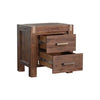 5 Pieces Bedroom Suite in Solid Wood Veneered Acacia Construction Timber Slat King Size Chocolate Colour Bed, Bedside Table , Tallboy & Dresser Deals499