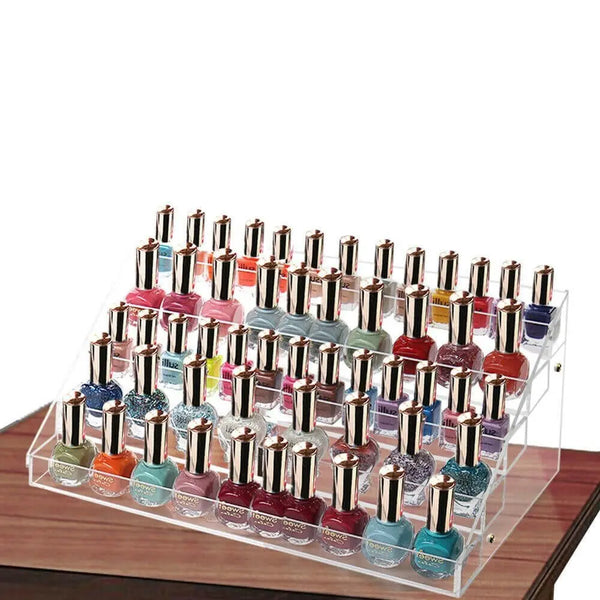 5 Tier Clear Acrylic Nail Polish Varnish Cosmetics Display Stand Rack Organiser Deals499