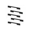 5 x 128mm Kitchen Handle Cabinet Cupboard Door Drawer Handles square Black furniture pulls Deals499