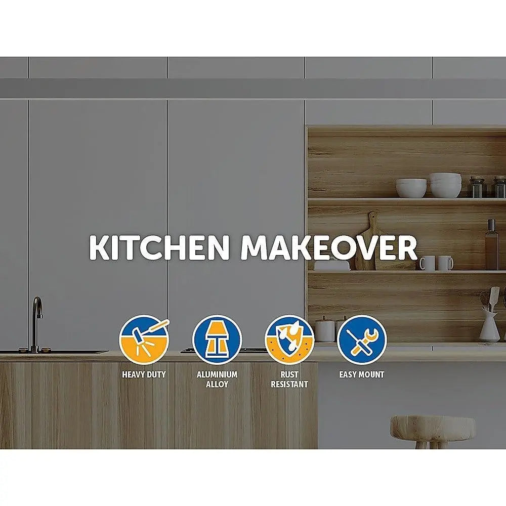 5 x 128mm Kitchen Handle Cabinet Cupboard Door Drawer Handles square Black furniture pulls Deals499