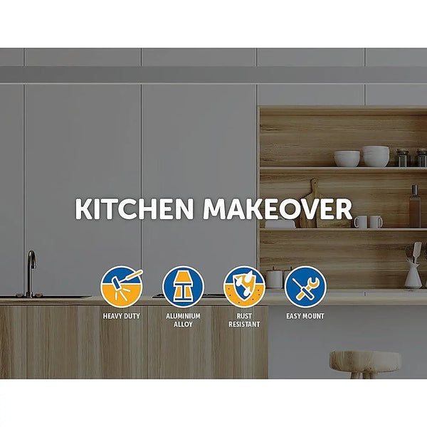 5 x 128mm Kitchen Handle Cabinet Cupboard Door Drawer Handles square Black furniture pulls Deals499