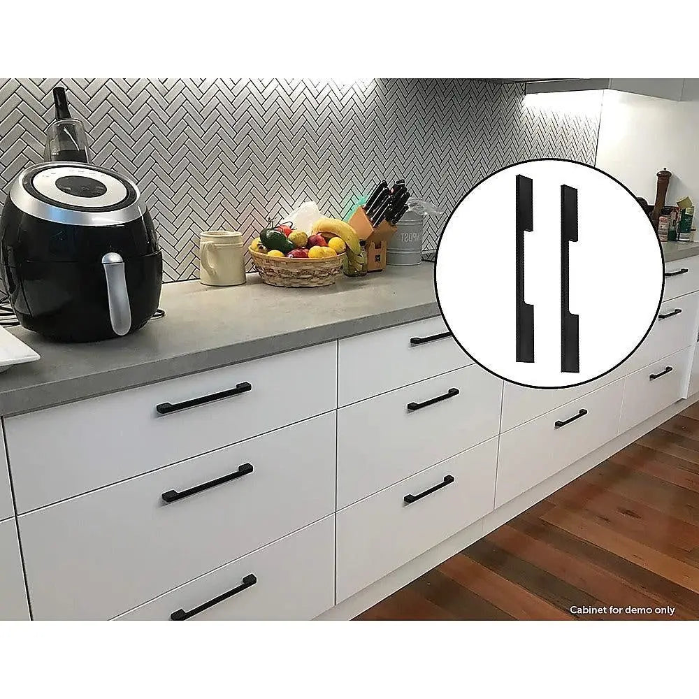5 x 160mm Kitchen Handle Cabinet Cupboard Door Drawer Handles square Black furniture pulls Deals499