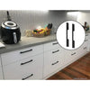5 x 160mm Kitchen Handle Cabinet Cupboard Door Drawer Handles square Black furniture pulls Deals499