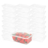 500 Pcs 750ml Take Away Food Platstic Containers Boxes Base and Lids Bulk Pack Deals499