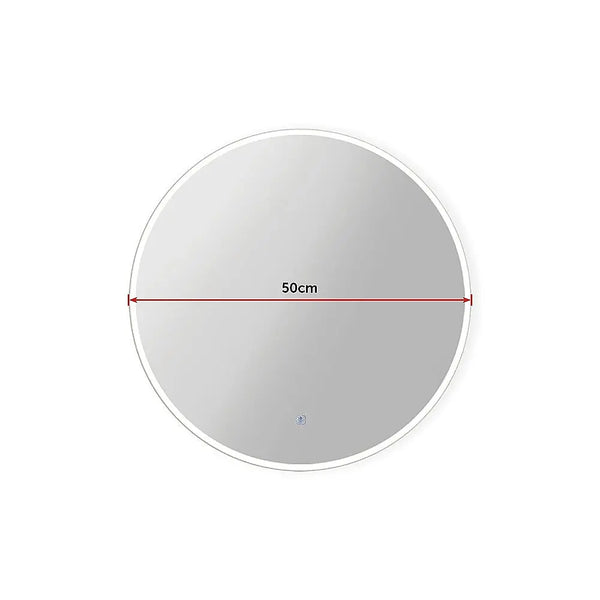 50cm LED Wall Mirror Bathroom Mirrors Light Decor Round Deals499