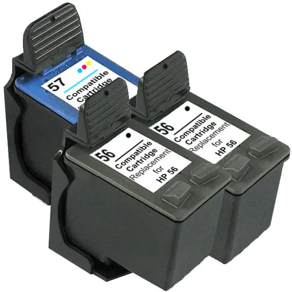 56 Remanufactured Inkjet Cartridge Set #2 3 Cartridges HP