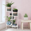 6 Tier Plant Stand Swivel Outdoor Indoor Metal Stands Flower Shelf Rack Garden White Deals499