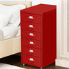 6 Tiers Steel Orgainer Metal File Cabinet With Drawers Office Furniture Red Deals499