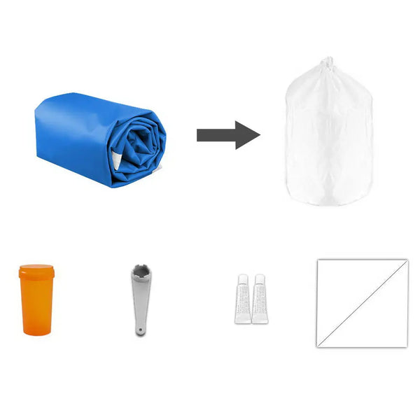 6m x 1m Inflatable Air Track Mat 20cm Thick Gymnastic Tumbling Blue And White Deals499