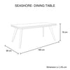 7 Pieces Dining Suite 180cm Medium Size Dining Table & 6X Chairs in Solid Acacia Wooden Frame in Silver Brush Colour Deals499