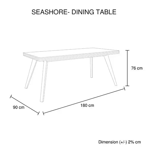7 Pieces Dining Suite 180cm Medium Size Dining Table & 6X Chairs in Solid Acacia Wooden Frame in Silver Brush Colour Deals499