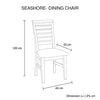 7 Pieces Dining Suite 180cm Medium Size Dining Table & 6X Chairs in Solid Acacia Wooden Frame in Silver Brush Colour Deals499