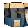 8 Panel Pet Playpen Dog Puppy Play Exercise Enclosure Fence Blue L Deals499