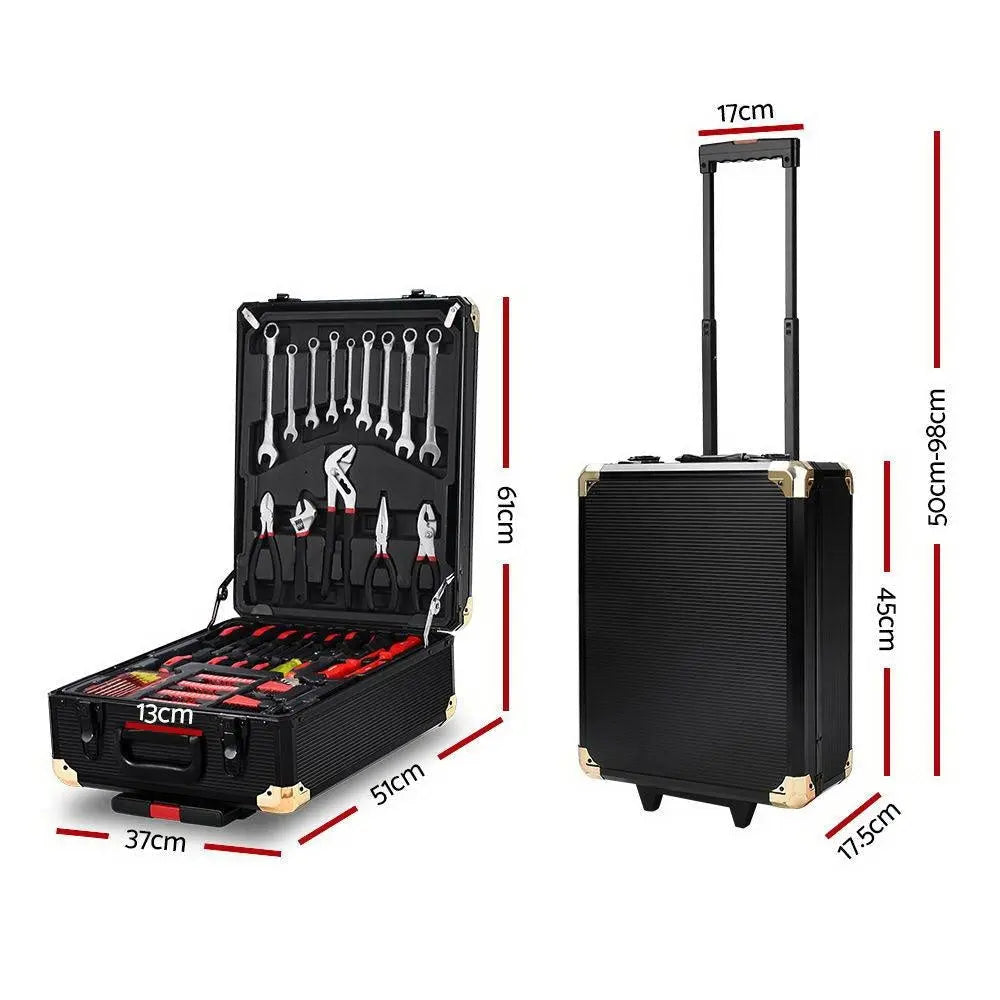 816pcs Tool Kit Trolley Case Mechanics Box Toolbox Portable DIY Set BK Deals499